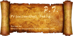 Princzenthal Tekla névjegykártya